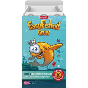 EasyFishoil - Grow - Multivitamine Kauwgummie - Aardbeiensmaak - 30 Stuks