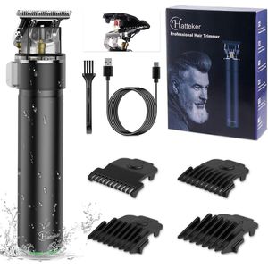 Professionele Tondeuse - Elektrische Baardtrimmer - Scheerapparaat - Waterdichte T-Blade Trimmer - USB-Oplaadbaar - Zwart