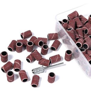 Nifkos - Schuurrolletjes Nagelfrees - 180 grit - 100 stuks - Schuurrolletjes 180 - Schuurrol - Schuurrollen - Schuurrolletjes 180 - Schuurrollen 180 grit - Schuurhulzen - Mandrel bitje - Mandrel - Sanding bands nagels - Sanding bands nails