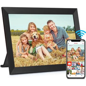 Nifkos - Digitale fotolijst met WiFi en Frameo App- Zwart - 10.1 inch HD+ IPS Display - Fotokader met Touchscreen - 16GB - Zwart - frameo digitale fotolijst - digitale fotokader - digitaal fotolijstje