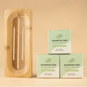 3x Shampoo Bar Aloë Vera + Bamboe plank bundel