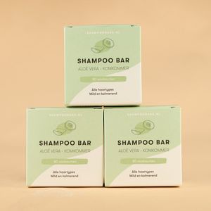 3x Shampoo Bar Aloë Vera + Magnetische Houder bundel