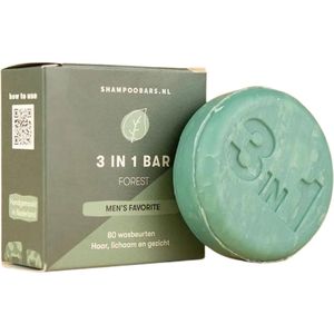 ShampooBars - 3-in-1 Bar - Forest - Plasticvrij - Verzorging voor Haar, Huid en Gezicht