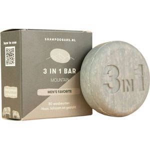 ShampooBars - 3-in-1 Bar - Mountain - Plasticvrij - Vegan - 80 Wasbeurten