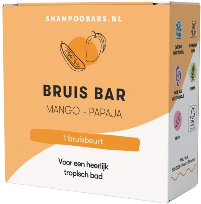 De ShampooBars - Bruis Bar - Mango - Papaya - 60g