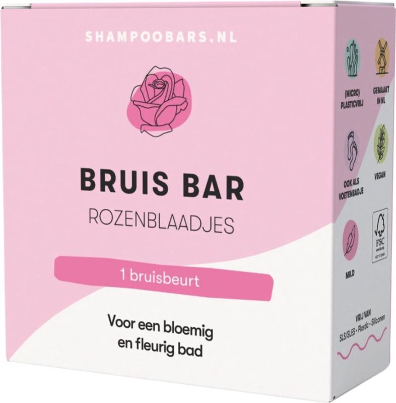 ShampooBars - Bruis Bar Rozenblaadjes - 60g - Vegan - Plasticvrij