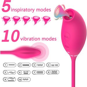 Giovanni - Vibrerende ei - Clitoris Stimulator - Dildo - Luchtdruk Vibrator - Discreet & Stille Vibrators voor Vrouwen - Seksspeeltjes - Sex Toys ook voor Koppels - Erotiek – vibrator
