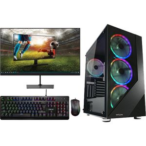 omiXimo - Ultra Gaming PC Setup - AMD Ryzen 5 4500 - RTX3060 - 16 GB DDR4 , 500GB SSD - Wifi - Inclusief 24"" Gaming Monitor - Toetsenbord - Muis - OBK
