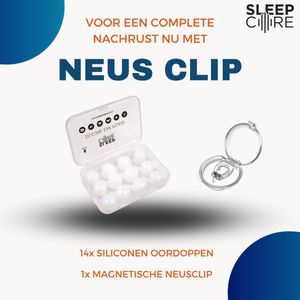 SleepCore® 14x Slaap Oordopjes met Magnetische Neus clip Snurken Slaapapneu Siliconen Slaapoordoppen Zwem Oordoppen Slapen Geluidsoverlast - Sound Plugs - Anti Snurk Slaaphulp Geluid Studeren Gehoorbescherming Earplugs Lawaai Waterdicht Hoge demping