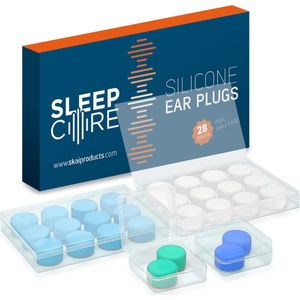SleepCore - 28x Premium Earplugs - Siliconen oordopjes - De beste keuze (zie beschrijving) - Superieure oordoppen om te slapen - Geschikt voor werken, reizen, zwemmen, studeren, uitgaan, festival - Sluit volledig af, Voor stilte, lawaai, snurken