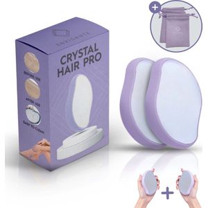 Crystal Hair Pro Double Pack - 2 stuks | Paars | Inclusief 2x opbergzakje | Crystal Hair remover | Crystal hair removal | Crystal hair eraser