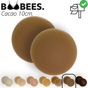 BOOBEES Nipple Covers - 10cm - Cacao - Warm Bruine Tint - Tepelcovers - Herbruikbaar - Tepelplakkers - Swimproof - Onzichtbaar - Grote borsten - Cup D+