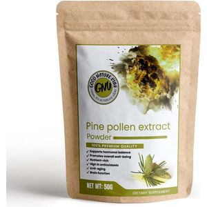 Good Nature Vibe Pine pollen extract 50G - Natuurlijke Energie en Hormoonbalans - Superfood voor vitaliteit - Premium Dennen pollen extract - Testosteron booster & Libido man & Libido vrouw