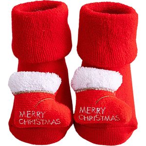 Kiddos - Baby Antislip Kerstsokjes - Merry Christmas - Huissokken