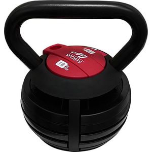 AJ-Sports Verstelbare Kettlebell 18kg - Kettlebells - Gewichten - Krachttraining - Halters - Verstelbaar gewicht - Fitness - Gietijzer - Conditie en Krachttraining