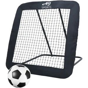 AJ-Sports Voetbal Rebounder 124x124 cm - Rebounder Voetbal - Verstelbaar - Inclusief 4 grondhaken - Voetbal Bouncer - Voetbal - Voetbal trainingsmateriaal