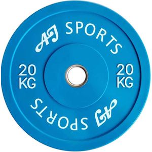 AJ-Sports Halterschijven Rubber 20 kg - halterschijf 50 mm - Gewichten set - Halters - Halterset - Halterstang - Halterbank - Fitness - Krachttraining