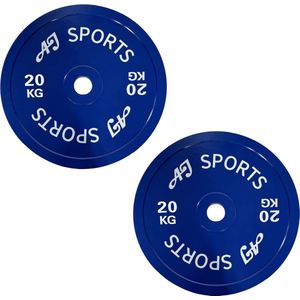 AJ-Sports Halterschijven 20 kg - 2 Stuks - Halterschijf 50 mm - Gewichten set - Halters - Halterset - Halterstang - Halterbank - Fitness - Krachttraining