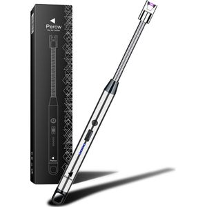 Oplaadbare Lange Elektrische Aansteker - Buigbare Aansteker Haak - Duurzame Plasma Aansteker - Vuurwerk Aansteker - USB C - Inclusief Cadeauverpakking - BBQ - Kaarsen - Zilver