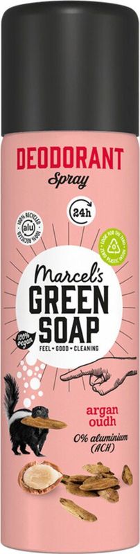 Marcel's Green Soap - Deospray - Argan & Oudh - 100% Vegan - Microplasticvrij
