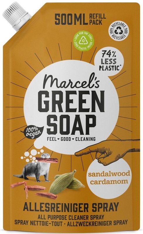 Allesreiniger - Sandelhout & Kardemom - Navulling 500 ML - Vegan