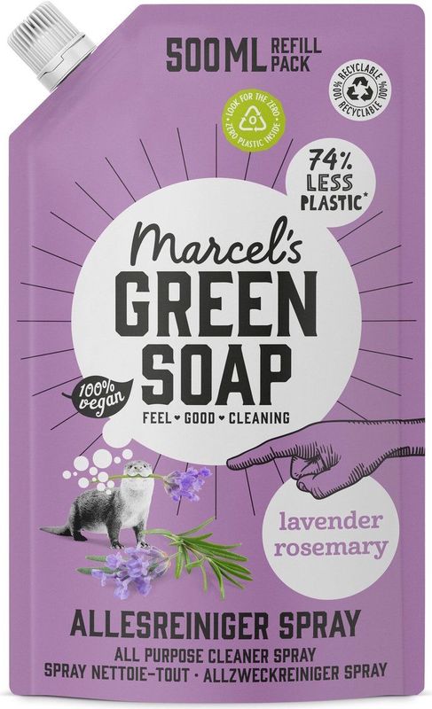 Marcel's Green Soap - Navulling Allesreiniger - Lavendel - 500 ml - Natuurlijke Ingrediënten
