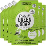 6x Marcel's Green Soap Allesreiniger Spray Basilicum & Vertivert Gras Navulling 500 ml