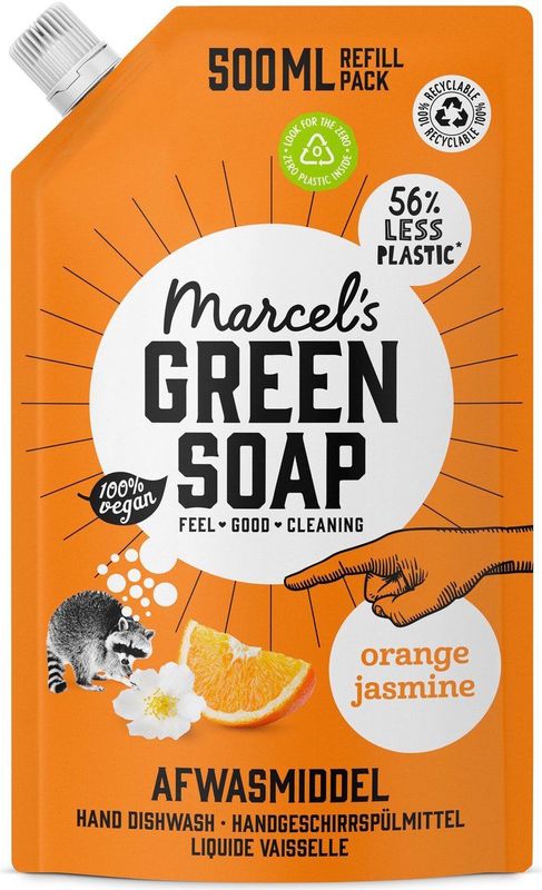 Marcel's Green Soap - Afwasmiddel - Sinaasappel & Jasmijn - Plantaardig - 100% Gerecycled Plastic