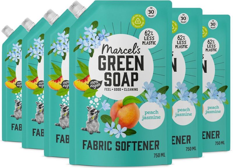 Marcel's Green Soap - Wasverzachter - Perzik & Jasmijn - Navulling