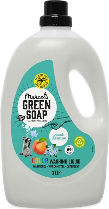Marcel's Green Soap Vloeibaar Wasmiddel Perzik & Jasmijn 69 Wasbeurten 3 liter