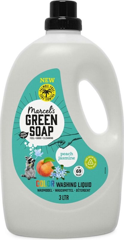 Marcel's Green Soap - Wasmiddel - Perzik & Jasmijn - 69 Wasbeurten - Palmolievrij