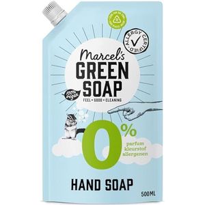 Marcel's Green Soap - Navulverpakking Handzeep - 0% - Veganistisch - 97% Biologisch Afbreekbaar