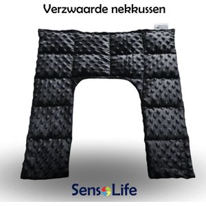 Verzwaarde Nek- en schouderkussen - 4 kg - zwart - Schoudersgewichten