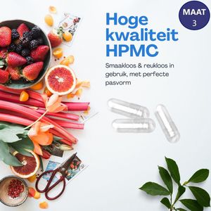 Christian Deluxe Healthcare® 100 stuks lege capsules - MAAT 3 - Vegetarische capsules - Vegetarisch