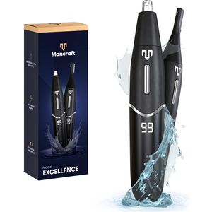 Mancraft - Neustrimmer Excellence - Neushaartrimmer - Oortrimmer - Waterdicht - Oplaadbaar