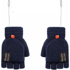 Gratyfied Verwarmde Handschoenen - Elektrische Handschoenen Heren - Handschoenen Winter - Handschoenen Met Verwarming - Verwarmde Wanten - Voor Dames En Heren - One Size - USB Oplaadbaar - Donkerblauw