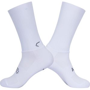 Airoman.cc - Airo 'Signature' - Aero Sokken AS1 - Wit - Maat M (37-42) - Wielrennen/MTB/Gravel/Tijdrijden