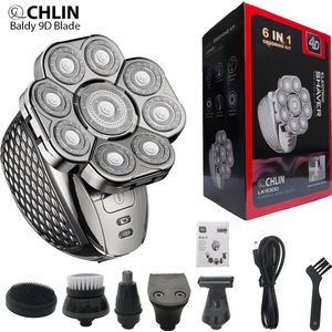 CHLIN® 6-in-1 Premium Electrische Scheerapparaat voor Mannen – Trimmer - Tondeuse - Electric Face & Head Shaver - Shave - Hoofd Kaal Scheren - Baardtrimmer - Neustrimmer - gezichtsreiniger elektrisch - Nat & Droog - Cadeau man - kerstcadeau