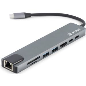 Switss® - USB C Hub 8 in 1 - HDMI - Ethernet RJ45