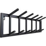 LOFT42 Kapstok Jaimy Single - Zwart – Metaal – 6 dubbele haken - 80x24x12