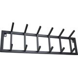 LOFT42 Kapstok Jaimy Single - Zwart – Metaal – 6 dubbele haken - 80x24x12