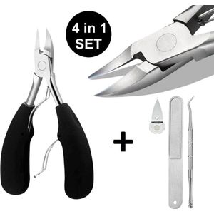 Professionele Vlijmscherpe Nagelknipper - Nagelknipper voor Harde Kalknagels - Incl. Lux Opbergdoosje