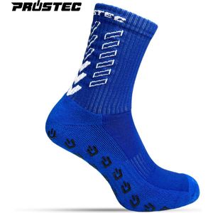 Prostec® Gripsokken - Gripsokken Voetbal - Grip Socks - One Size - Anti Slip - Gripsokken Blauw