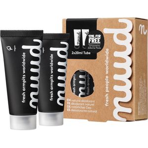 nuud - natuurlijke, vegan deodorant crème - Smarter Black - 2 x 20 ml