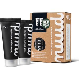 nuud - Smarter Black - Crème Deodorant - 2 x 20ml - Natuurlijke Vegan Formule