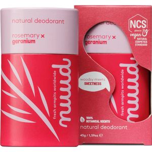 Nuud - Natuurlijke Vegan Deodorant - Rozemarijn x Geranium Stick - 48 Uur Effectief