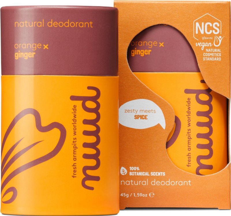 Nuud - Natuurlijke Vegan Deodorant - Sinaasappel x Gember - Stick