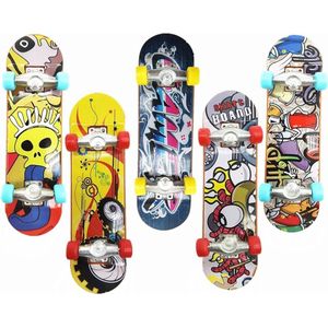 Niba® Vinger Skateboard | Set van 5 stuks (willekeurig) | FingerBoard | Mini Skateboard | Fingerboard | Finger Skateboard