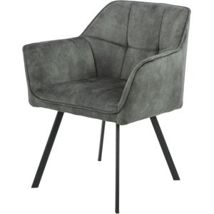 StarFurn Eetkamerstoel Emma Velvet Hunter Groen