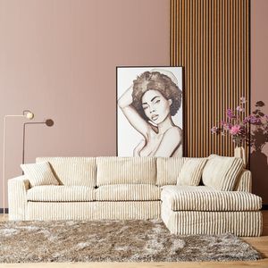 MySofa - Hoekbank Teddy - Beige - Teddy Materiaal